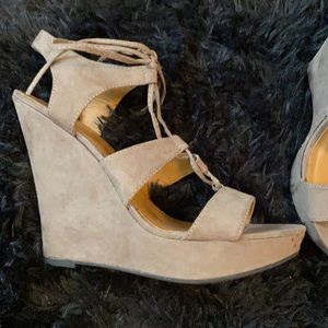 Cream wedges. Size 9!